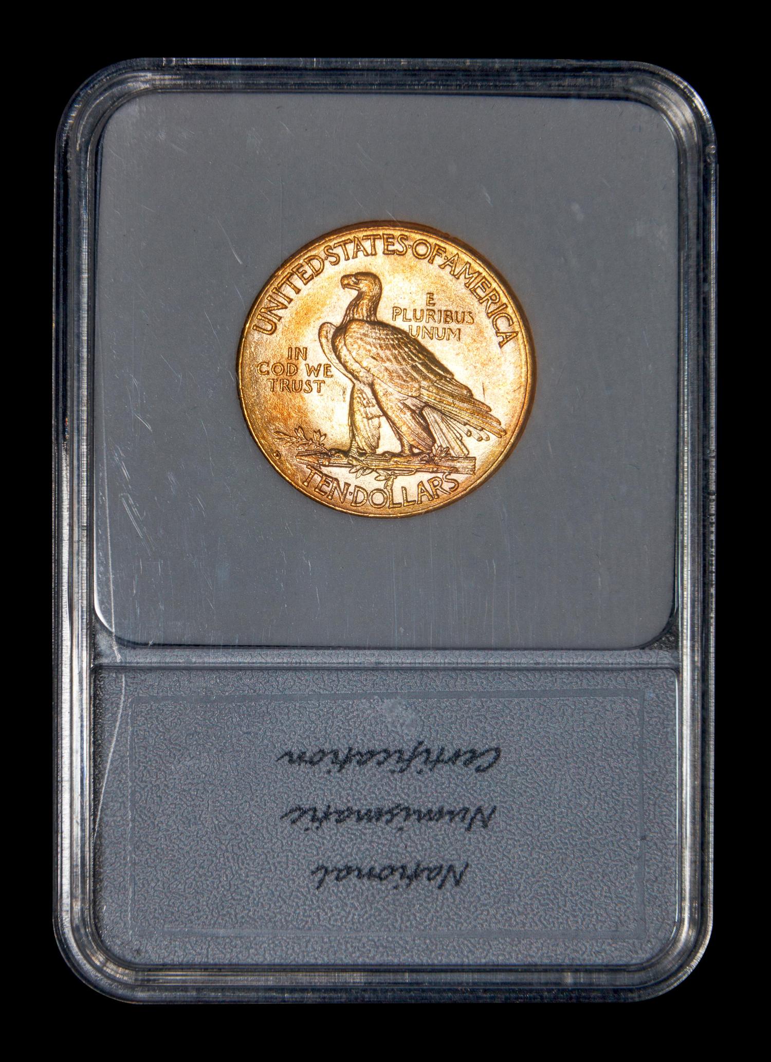 A 1910-D Indian Head $10 Gold Coin