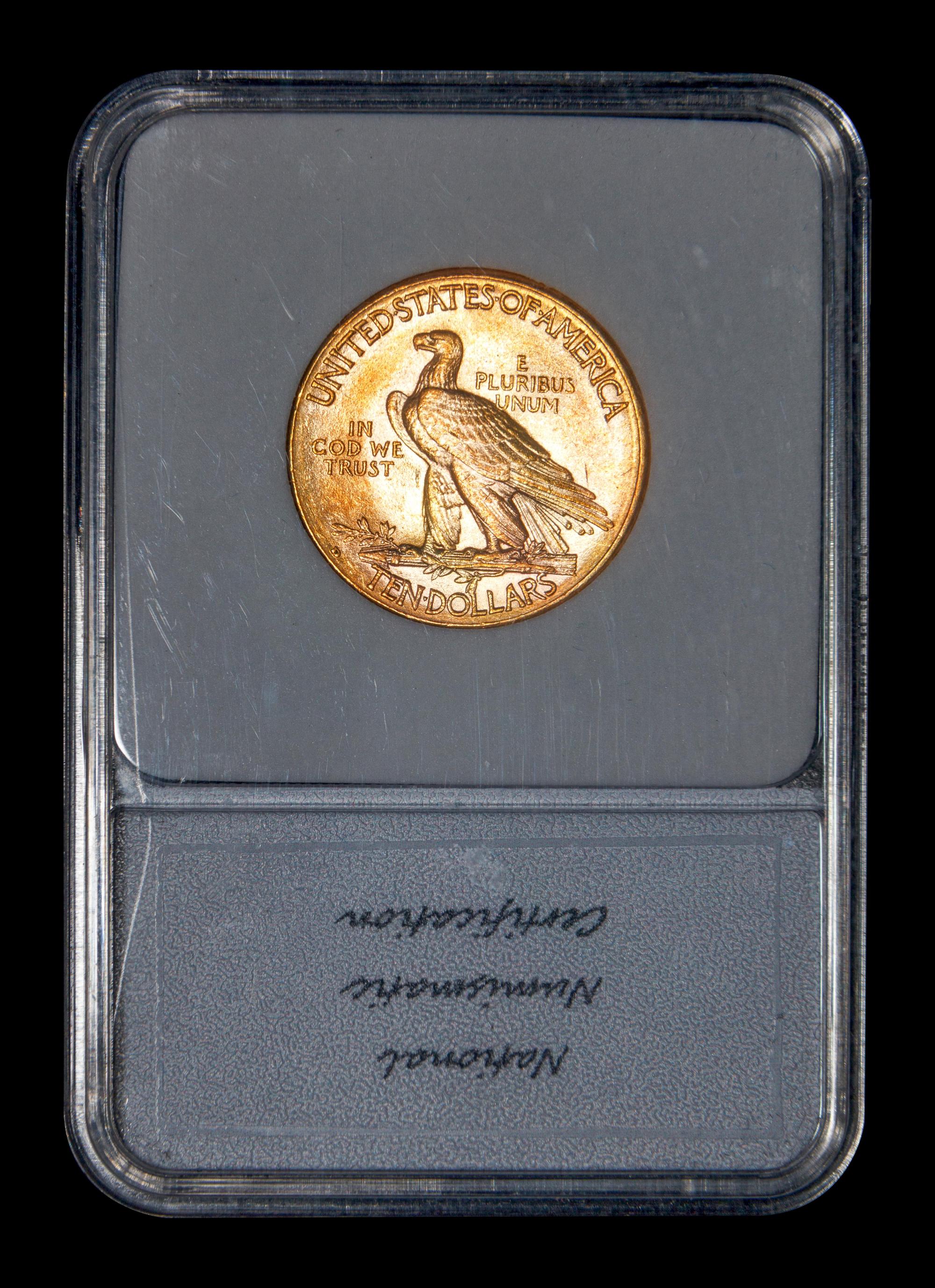 A 1910-D Indian Head $10 Gold Coin