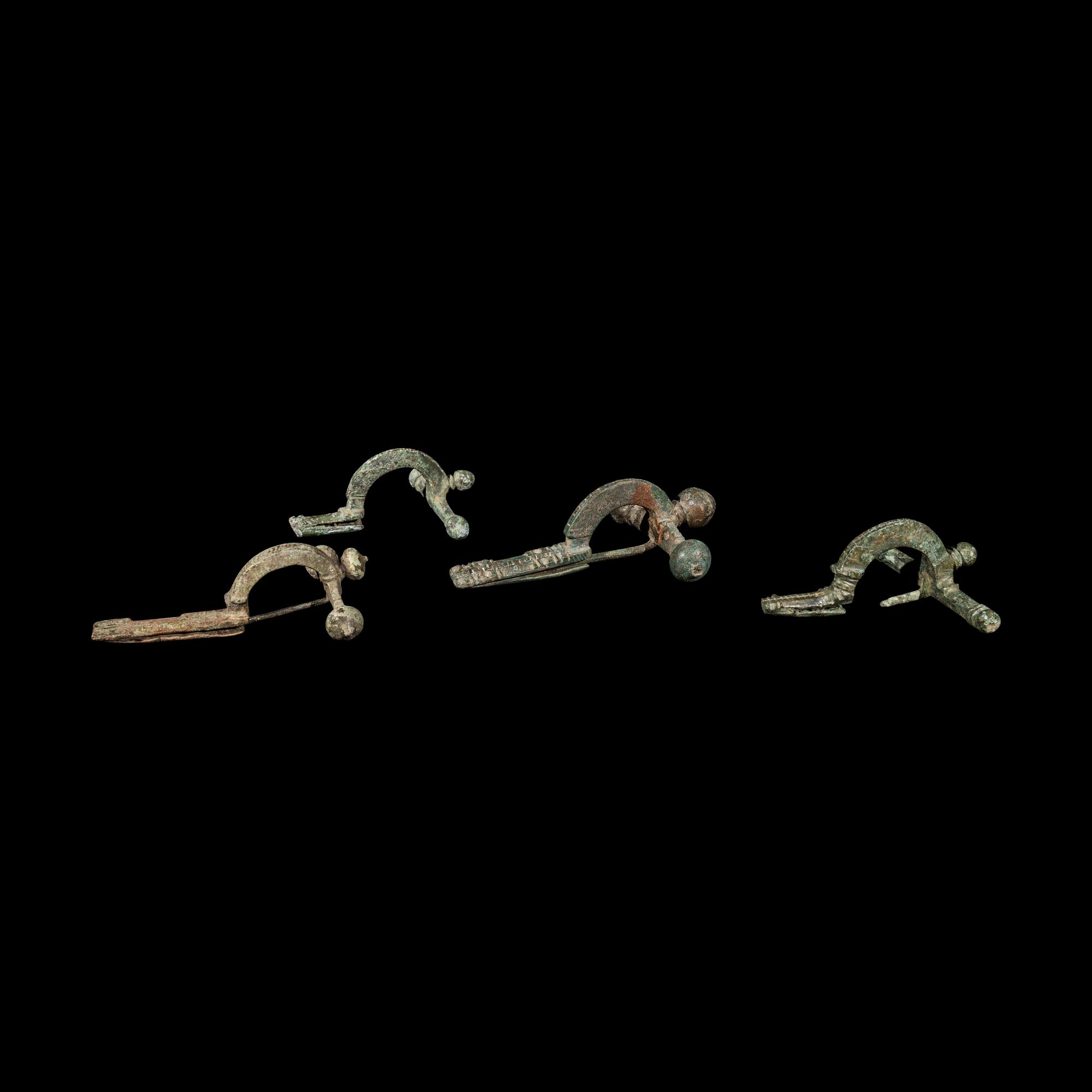 A Group of 5 Greco-Roman Fibulae and 2 Geometric Bronze Objects
