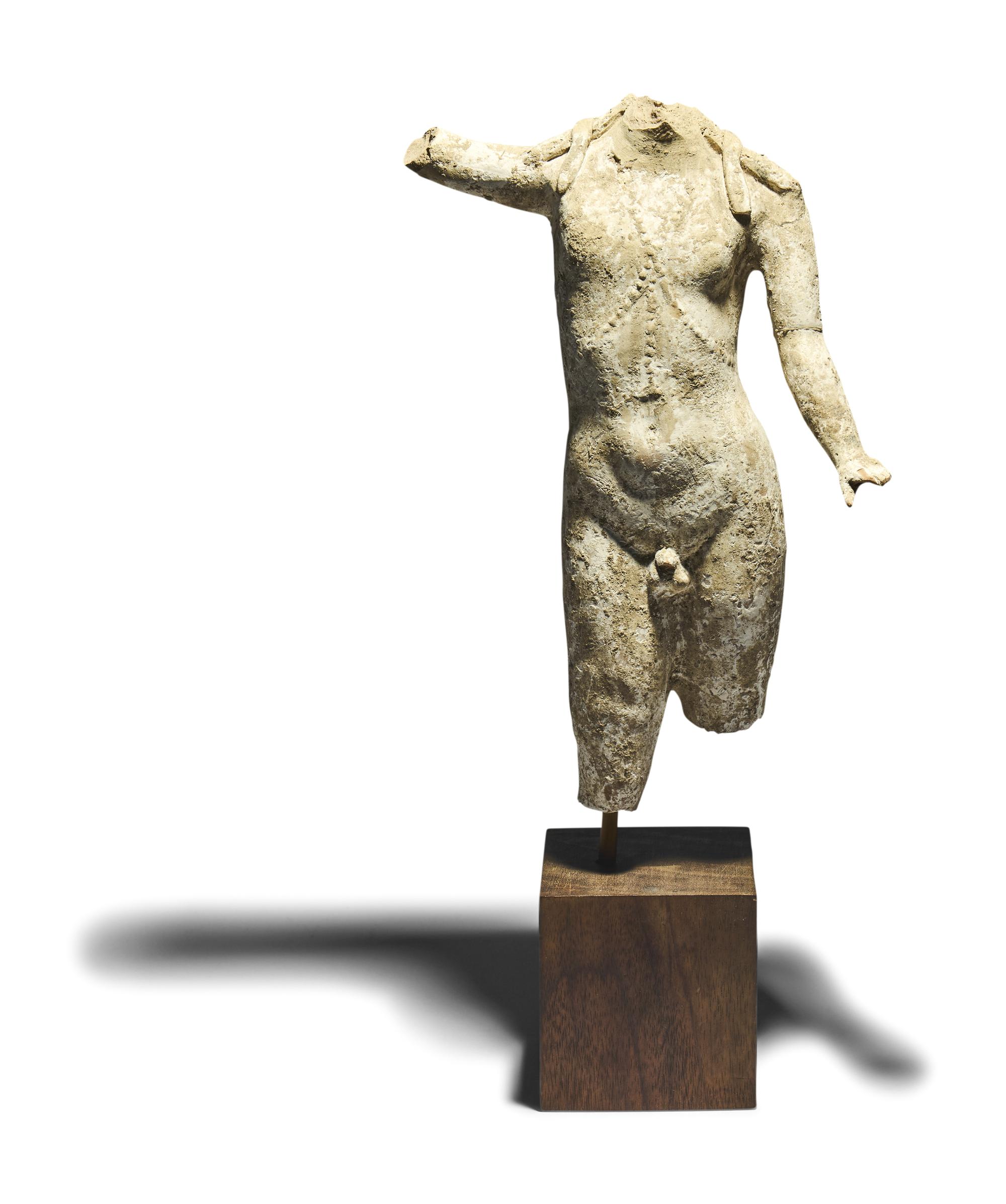 A Hellenistic Terracotta Torso of a Male Deity