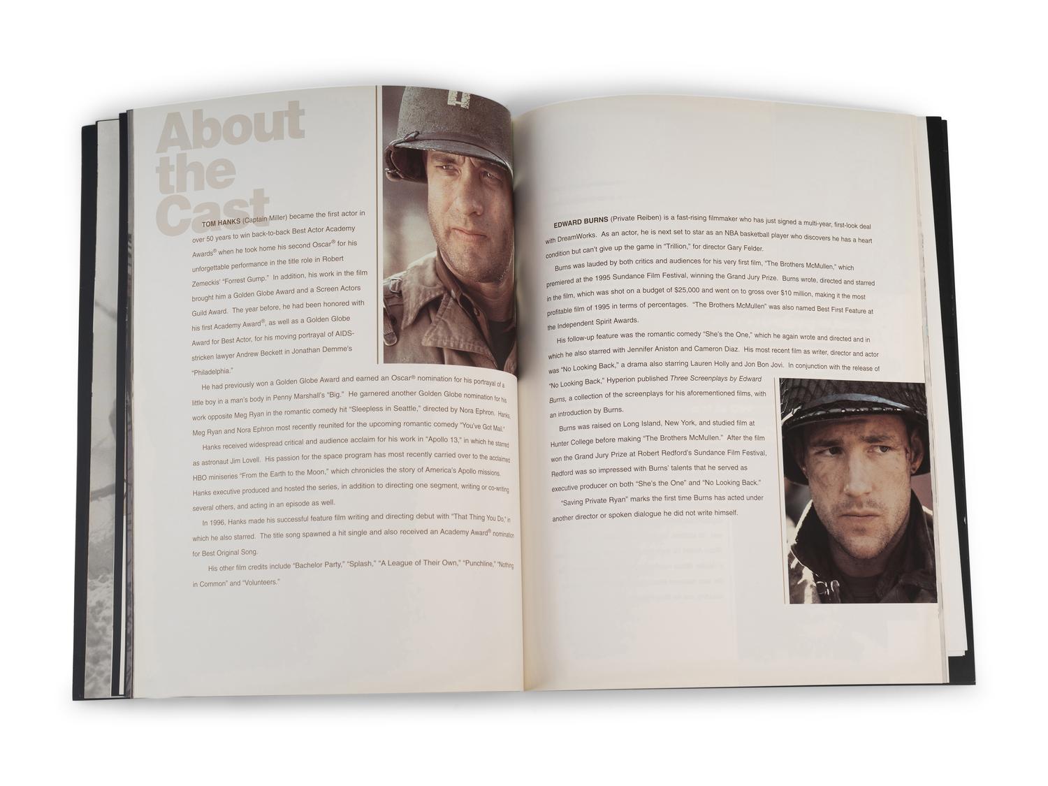 (Film Memorabilia) A group of 3 pieces of memorabilia relating to Saving Private Ryan . Amblin Entertainment, Mutual Film Company: 1998. Comprising: