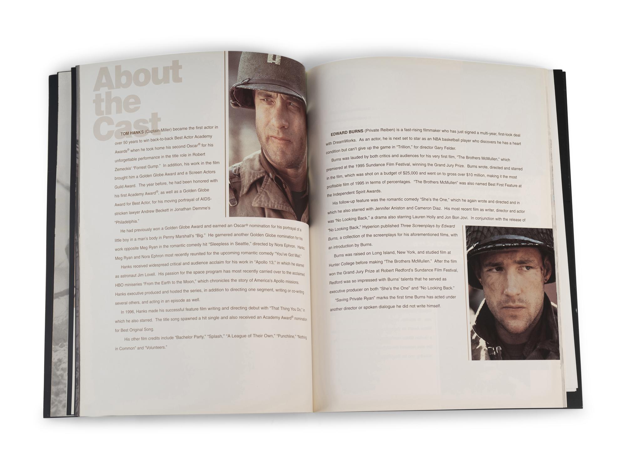 (Film Memorabilia) A group of 3 pieces of memorabilia relating to Saving Private Ryan . Amblin Entertainment, Mutual Film Company: 1998. Comprising: