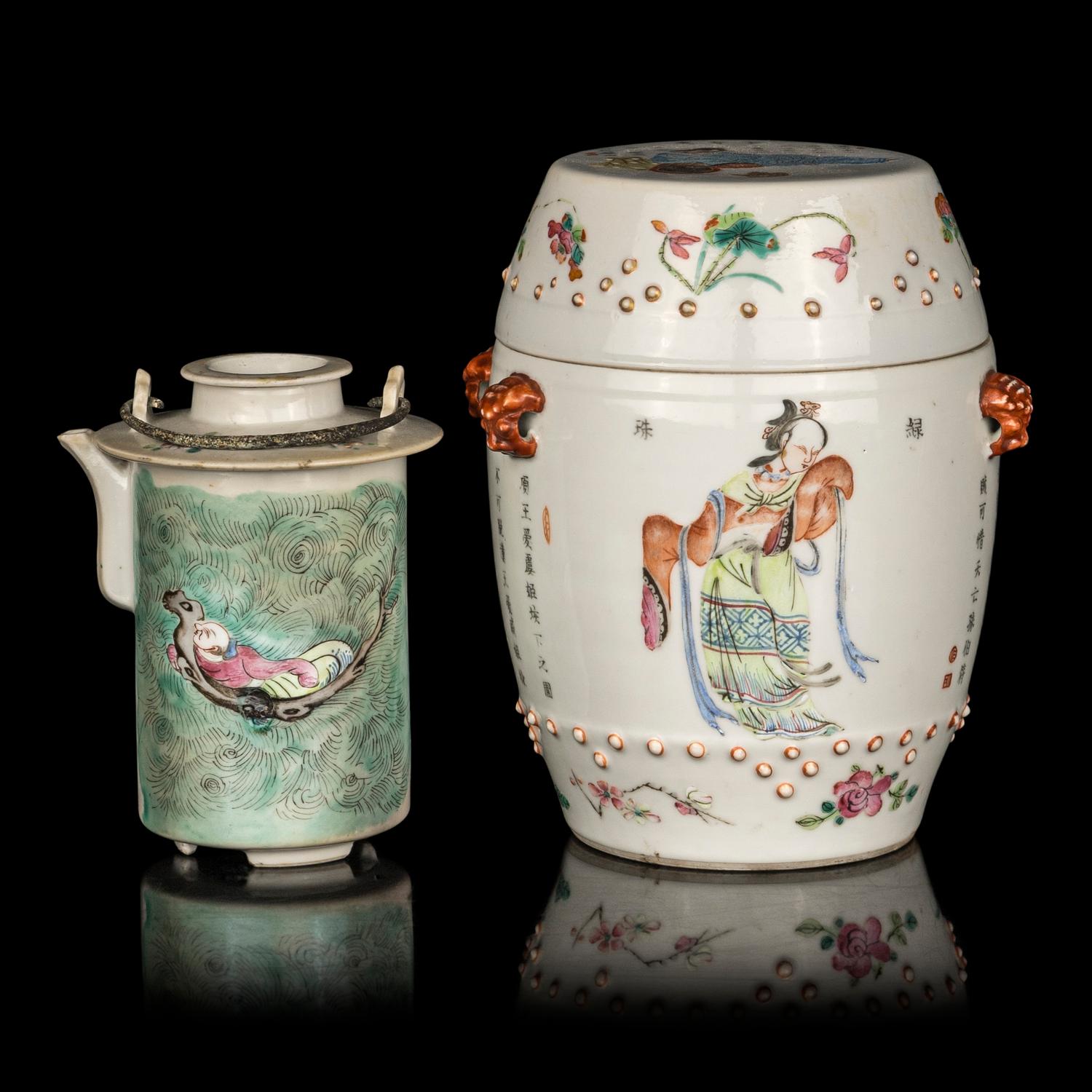Two Chinese Famille Rose Porcelain Wares