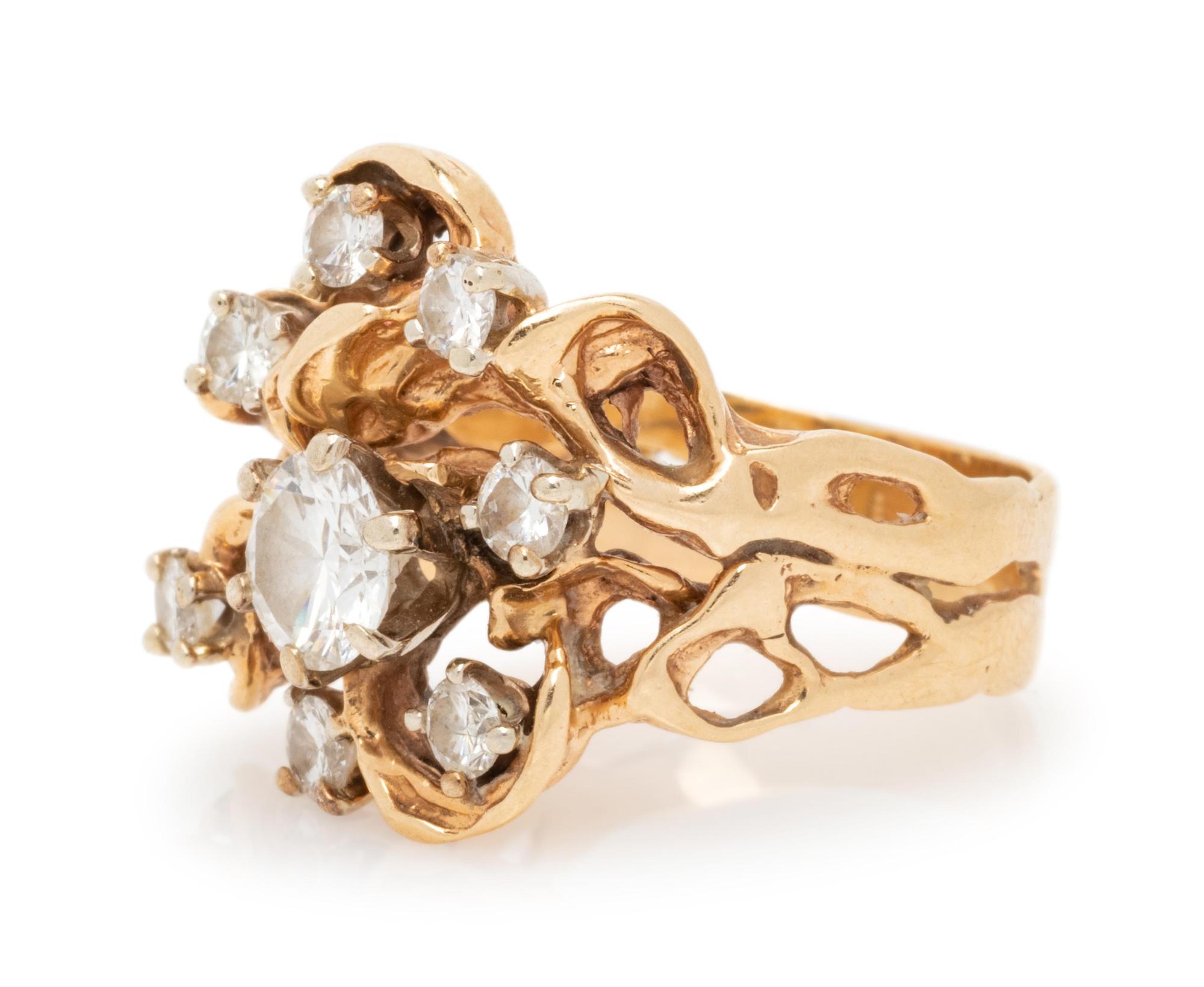 YELLOW GOLD AND DIAMOND RING