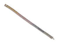 MULTICOLOR SAPPHIRE, GEMSTONE AND DIAMOND BRACELET