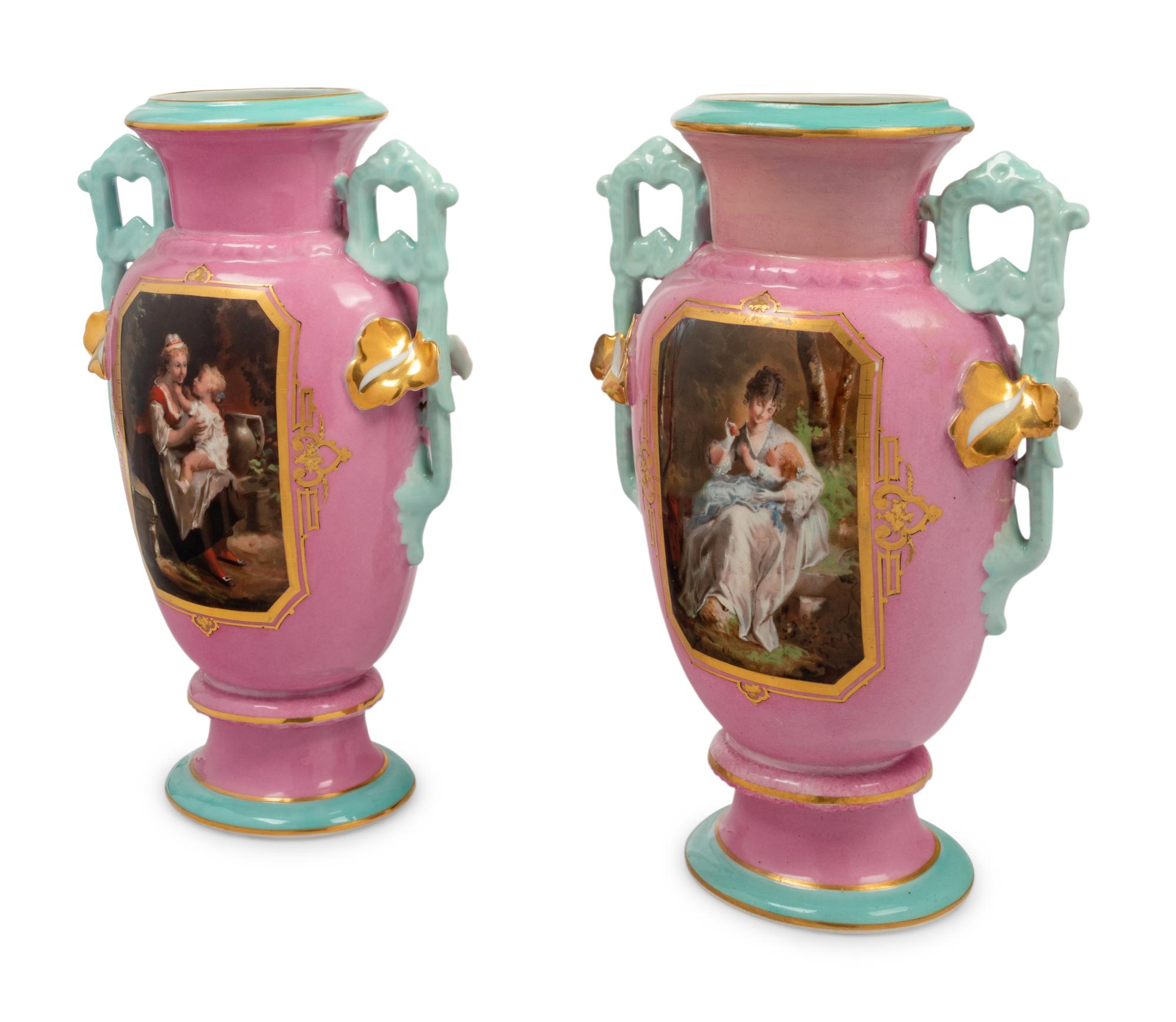 A Pair of Paris Porcelain Vases