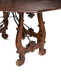 An Italian Marquetry Trestle Table