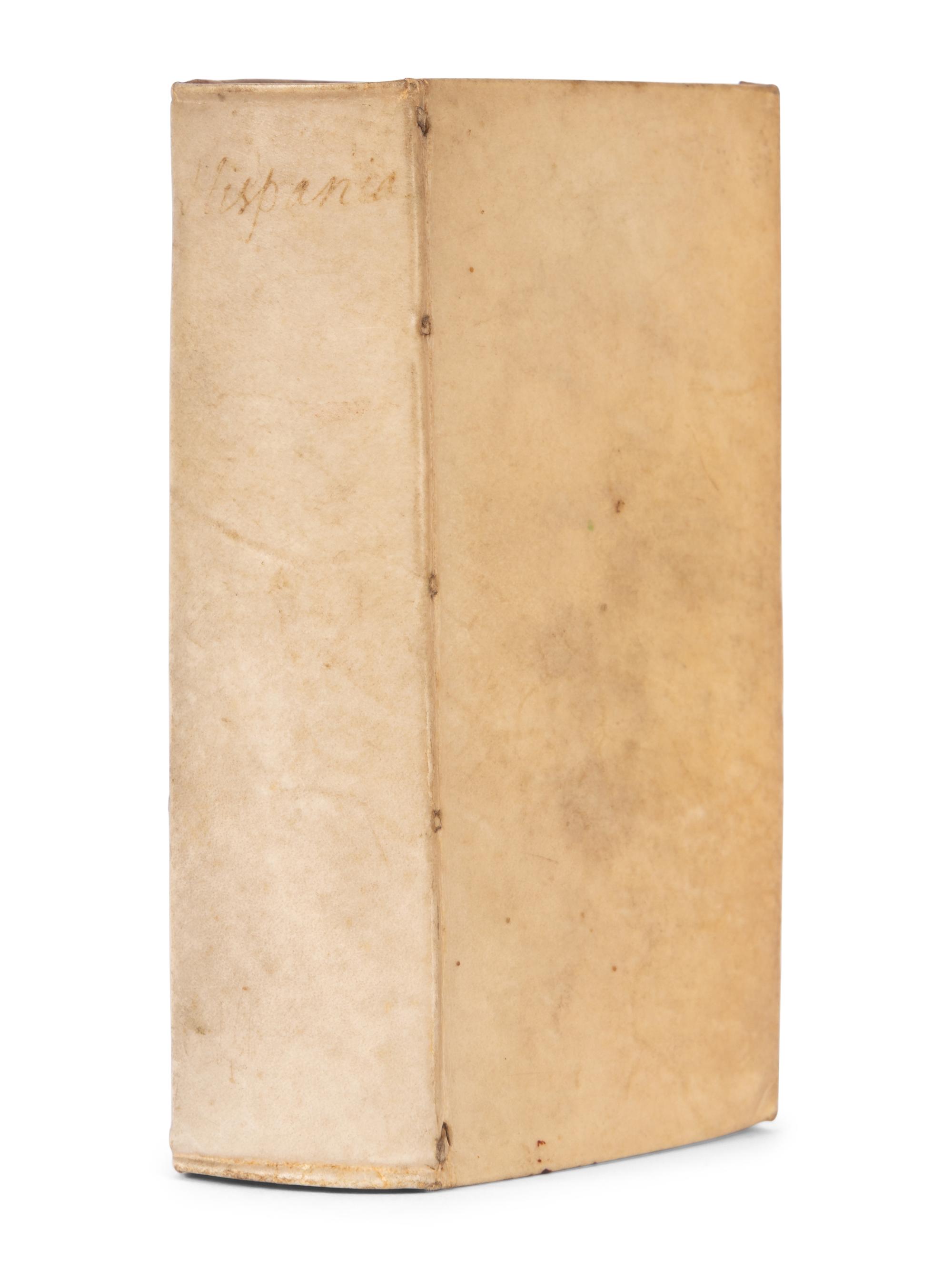 [EXPLORATION -- AMERICAS]. LAET, Johannes de (1593-1649). Hispania, sive de regis Hispaniae regnis et opibus commentarius . Leiden: Elzevir, 1629.