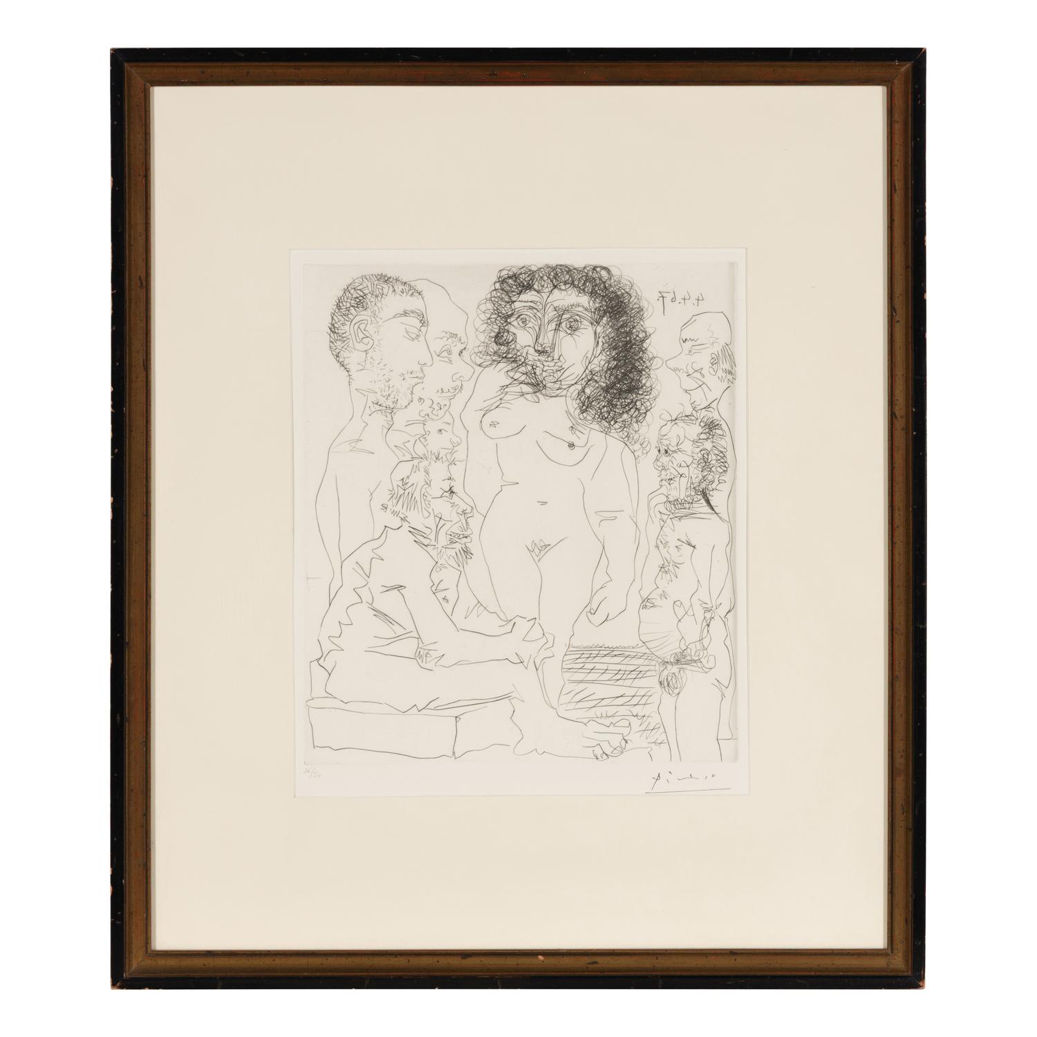 Pablo Picasso (Spanish, 1881–1973) — Réflexion du vieux peintre sur la femme (from 60 Series ), 1967