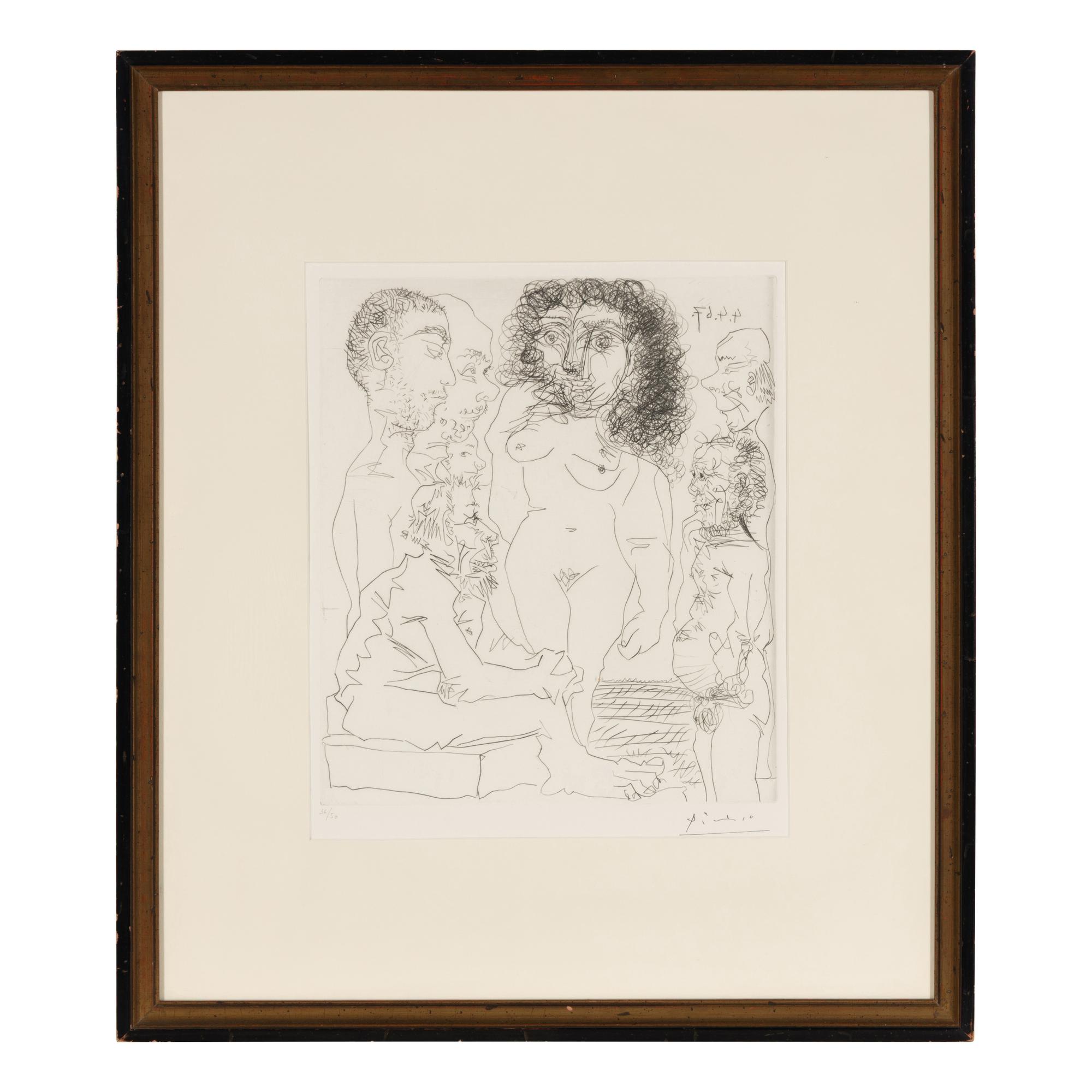 Pablo Picasso (Spanish, 1881–1973) — Réflexion du vieux peintre sur la femme (from 60 Series ), 1967