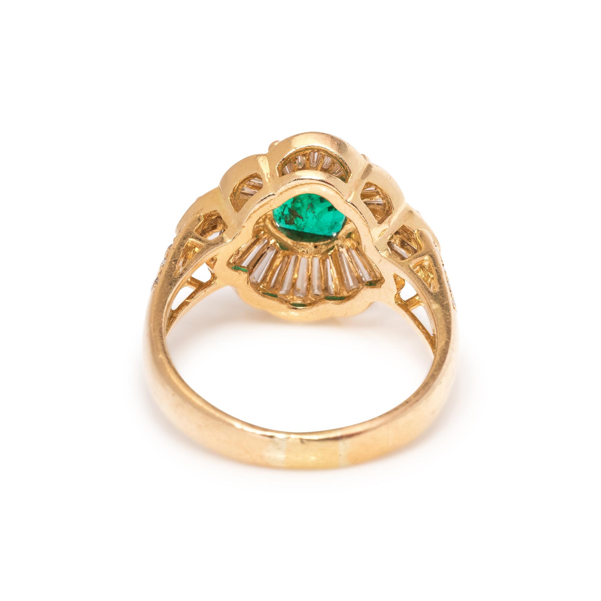 EMERALD AND DIAMOND RING