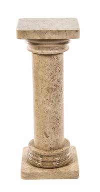 A Continental Marble Pedestal, Height 37 inches.