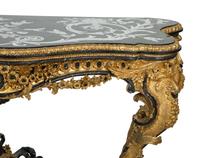 A Louis XV Style Giltwood and Marble Console Table — 20TH CENTURY