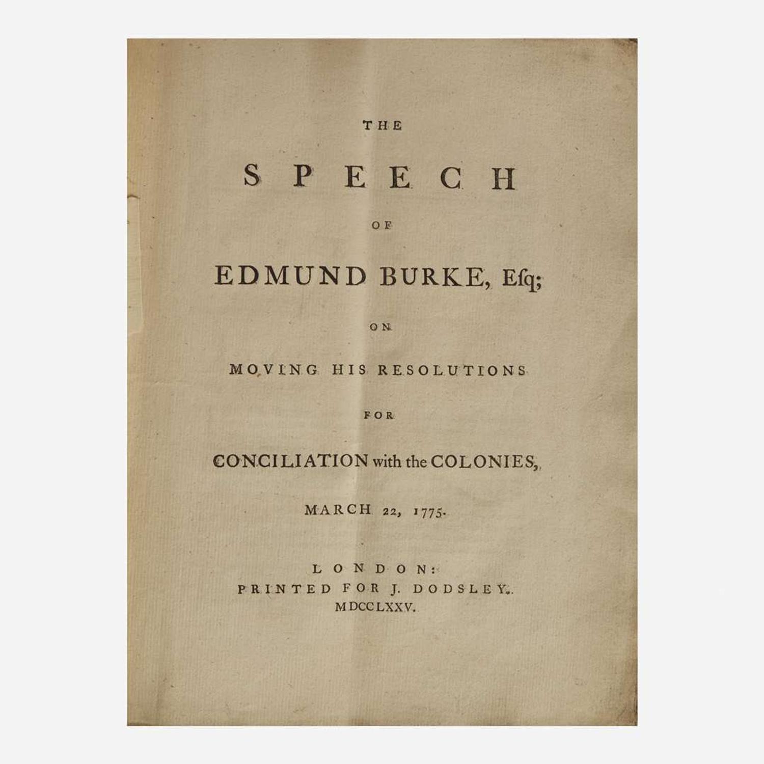 [American Revolution] Burke, Edmund Group of 3 Titles