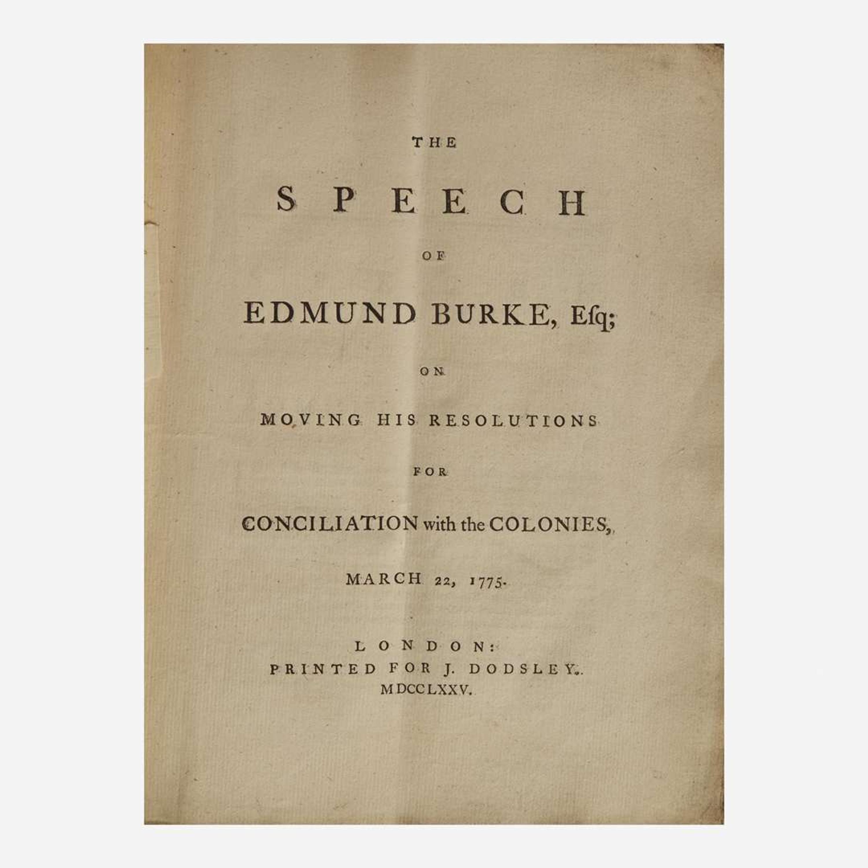 [American Revolution] Burke, Edmund Group of 3 Titles