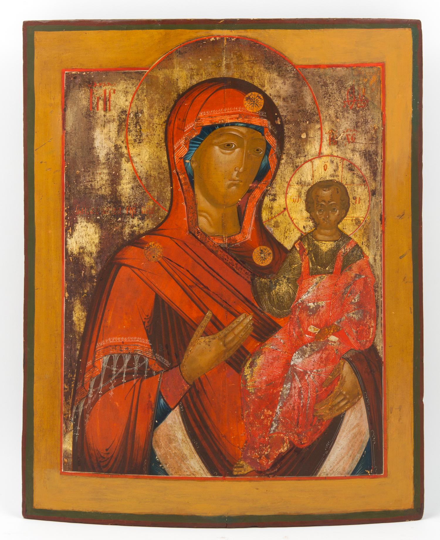 A Collection of Five Eastern European Icons Height of largest 20 7/8 x width 16 3/8 inches. — 19TH AND 20TH CENTURY