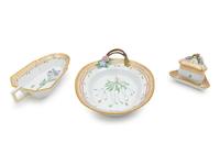 Three Royal Copenhagen Flora Danica Porcelain Articles