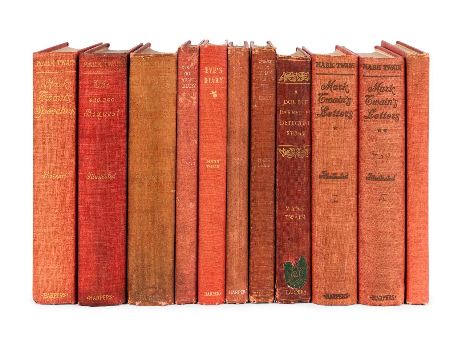 CLEMENS, Samuel Langhorne ("Mark Twain") (1835-1910). A group of 10 works, including: