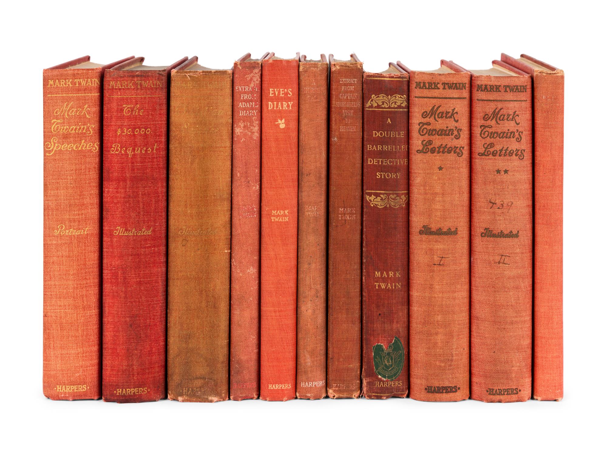 CLEMENS, Samuel Langhorne ("Mark Twain") (1835-1910). A group of 10 works, including: