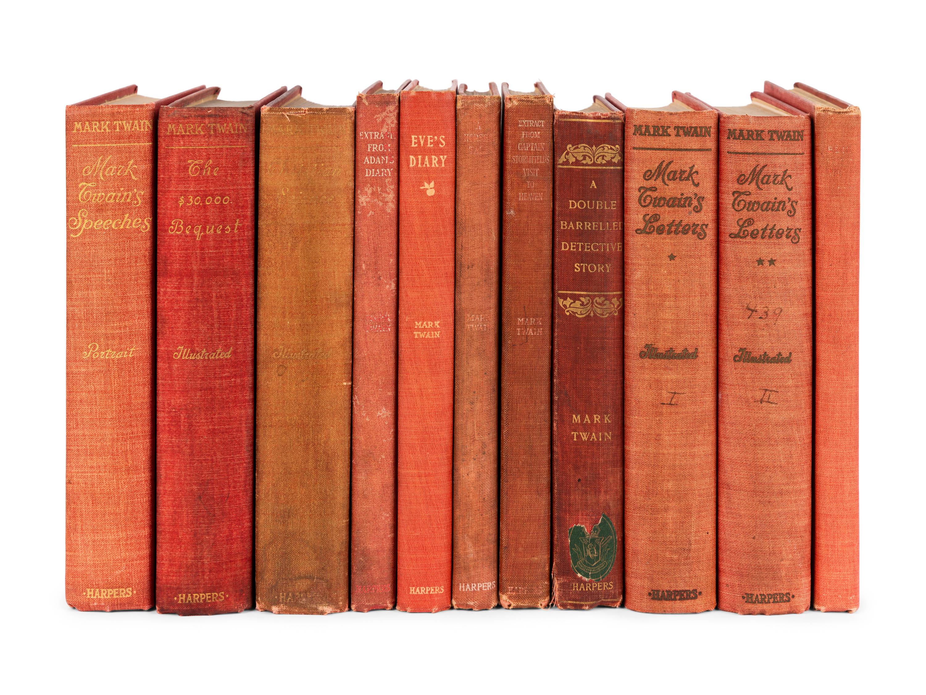 CLEMENS, Samuel Langhorne ("Mark Twain") (1835-1910). A group of 10 works, including: