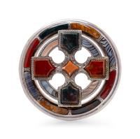 A Victorian Silver and Agate Pendant/Brooch, Scottish,