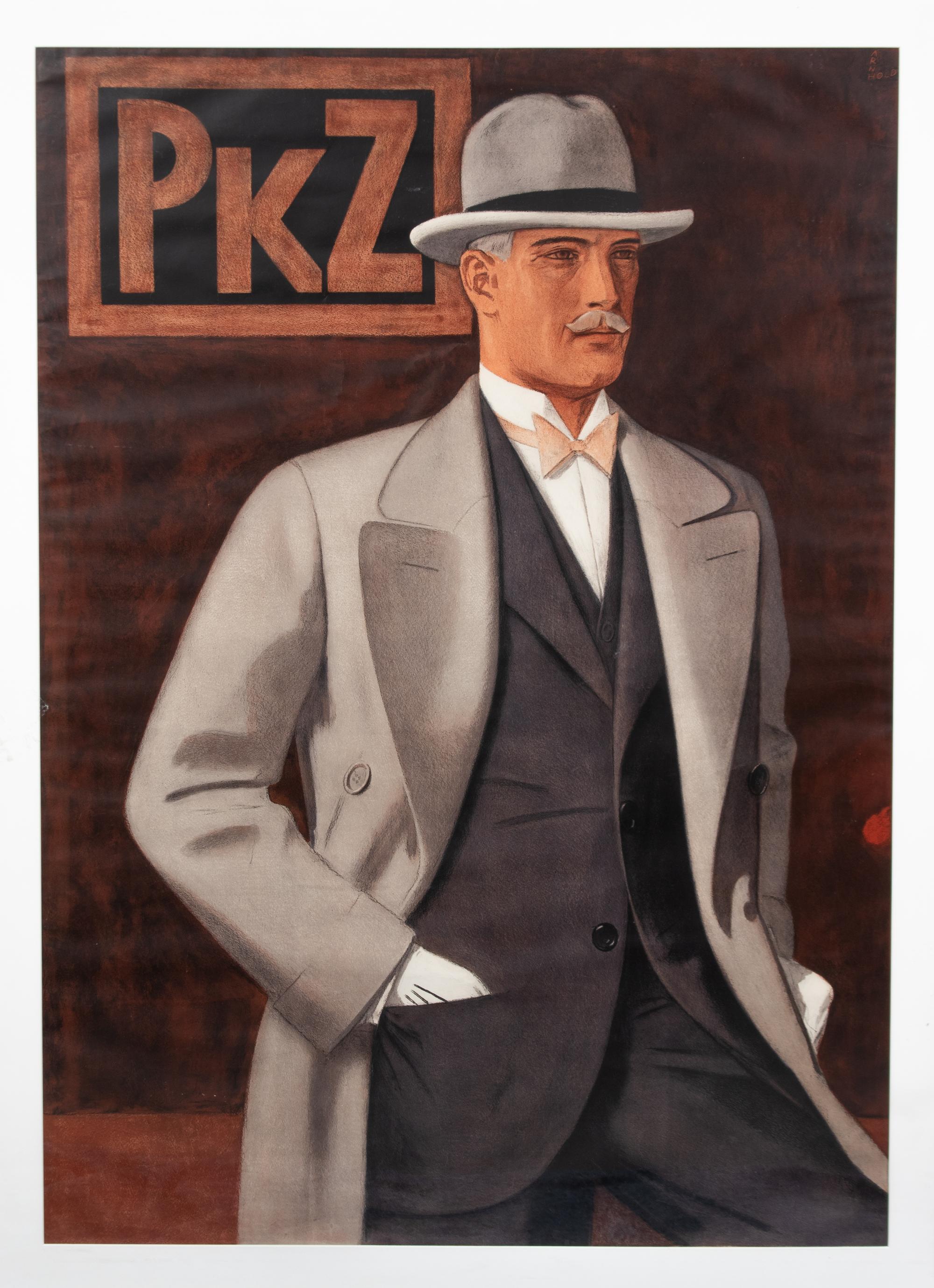 A Collection of Six Vintage Advertising Posters for the Swiss Clothing Company PKZ