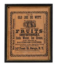 [ADVERTISING] -- [WINE]. A group of 2 broadsides promoting food and beverage, highlighted by advertisement for Jaques Bros.' "Orange County Pure Grape Wines."