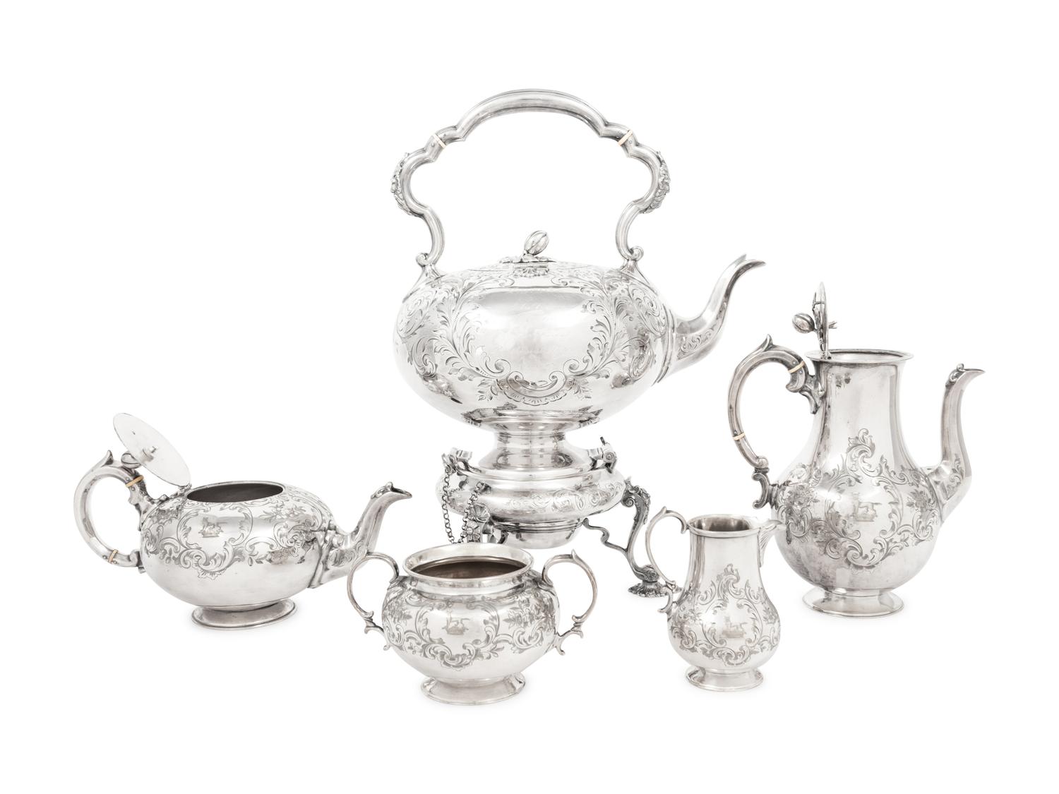An American Silver-Plate Four-Piece Tea and Coffee Service