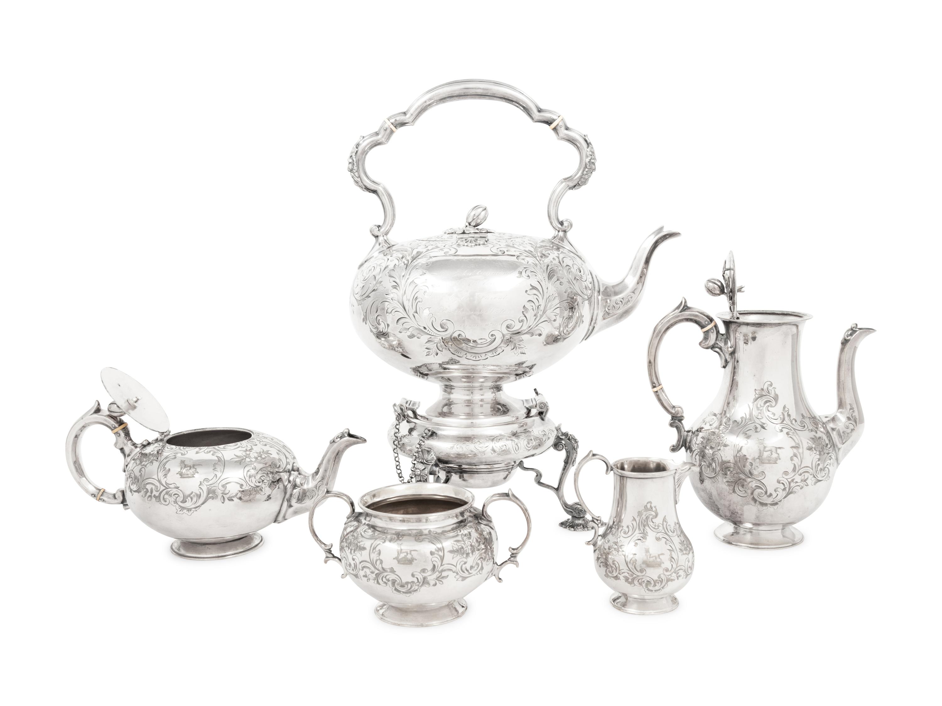 An American Silver-Plate Four-Piece Tea and Coffee Service