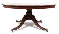 A Regency Style Mahogany Breakfast Table Height 29 1/2 x diameter 65 1/2 inches. — EARLY 20TH CENTURY