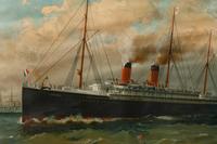 A French Transoceanic Steamship Lithograph Poster