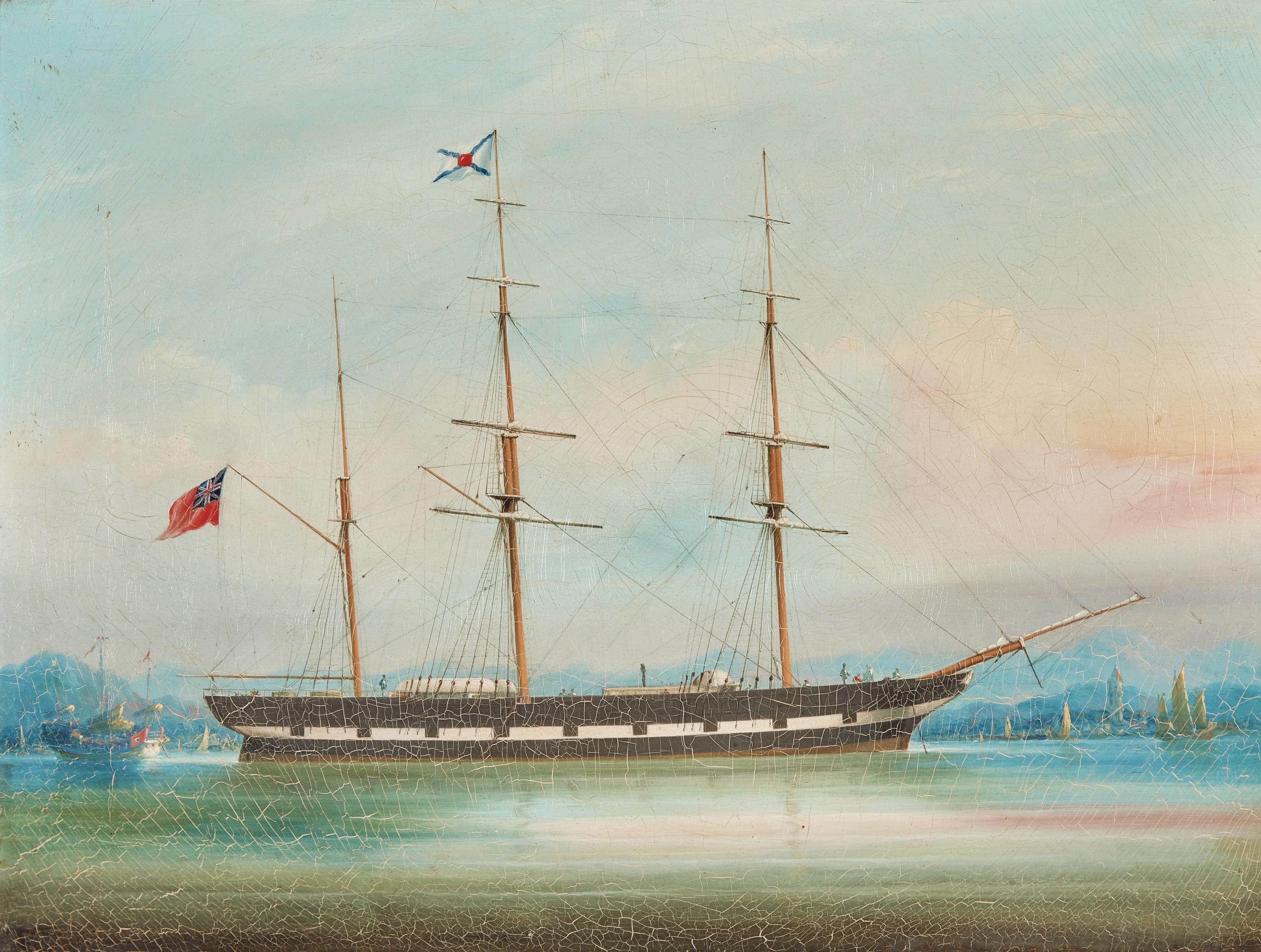Attributed to Namcheong (Chinese, 1840-1870), A China Trade Portrait of the Ship "John Gilpin"