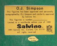 An O.J. Simpson Signed Autograph Salvino Figure,