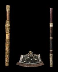 Three Chinese and Tibetan Metal Knife Sets