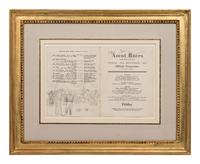Ascot Race Card with a Sketch of Jockeys and Owners