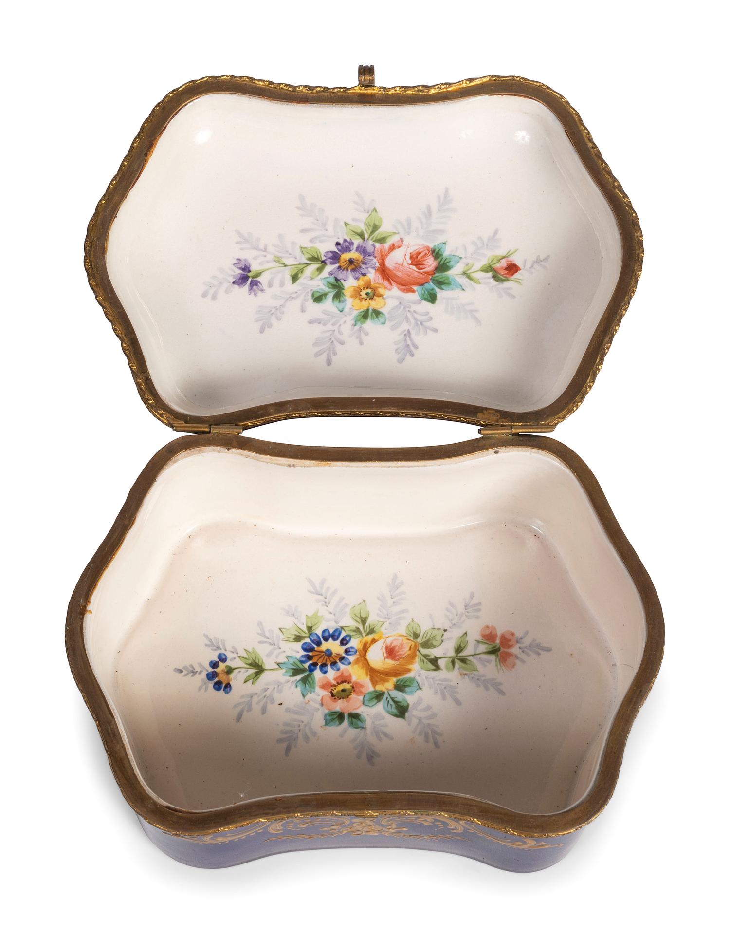 Five Sevres Style Porcelain Boxes