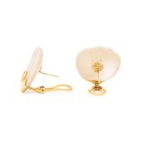 TIFFANY & CO., ANGELA CUMMINGS, YELLOW GOLD AND MOTHER-OF-PEARL PETAL EARCLIPS