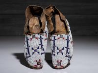Cheyenne Beaded Hide Moccasins