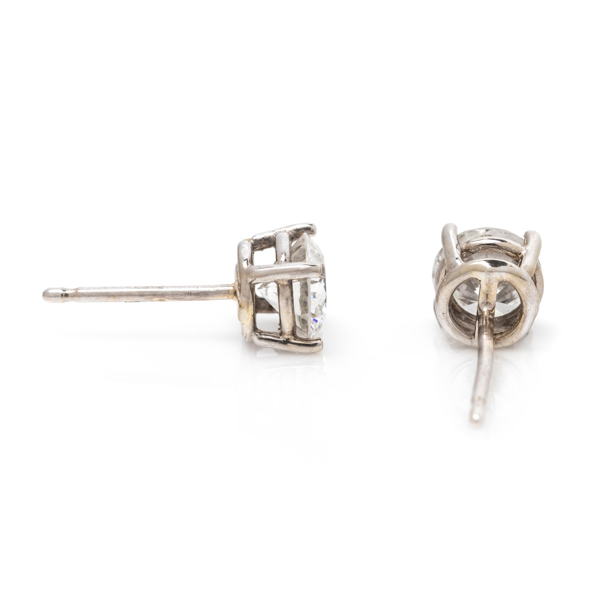 SIDNEY GARBER, DIAMOND STUD EARRINGS