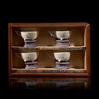 Four Chinese Dehua Blanc de Chine Porcelain Cups, 17th/18th Century 清中期 德化白瓷盃四件