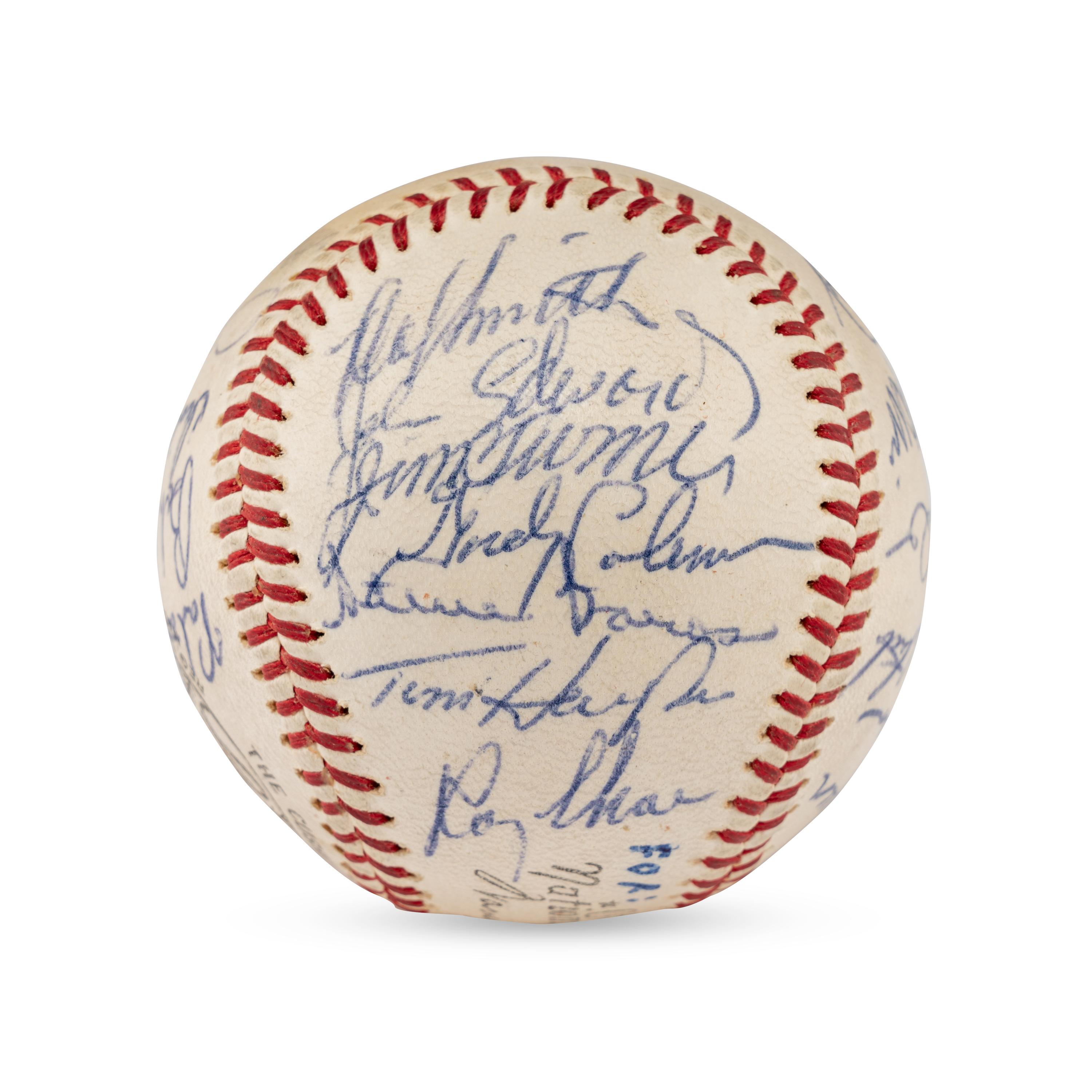 A 1964 Cincinnati Reds Team Signed Autograph Baseball Including Early Career Pete Rose Signature
