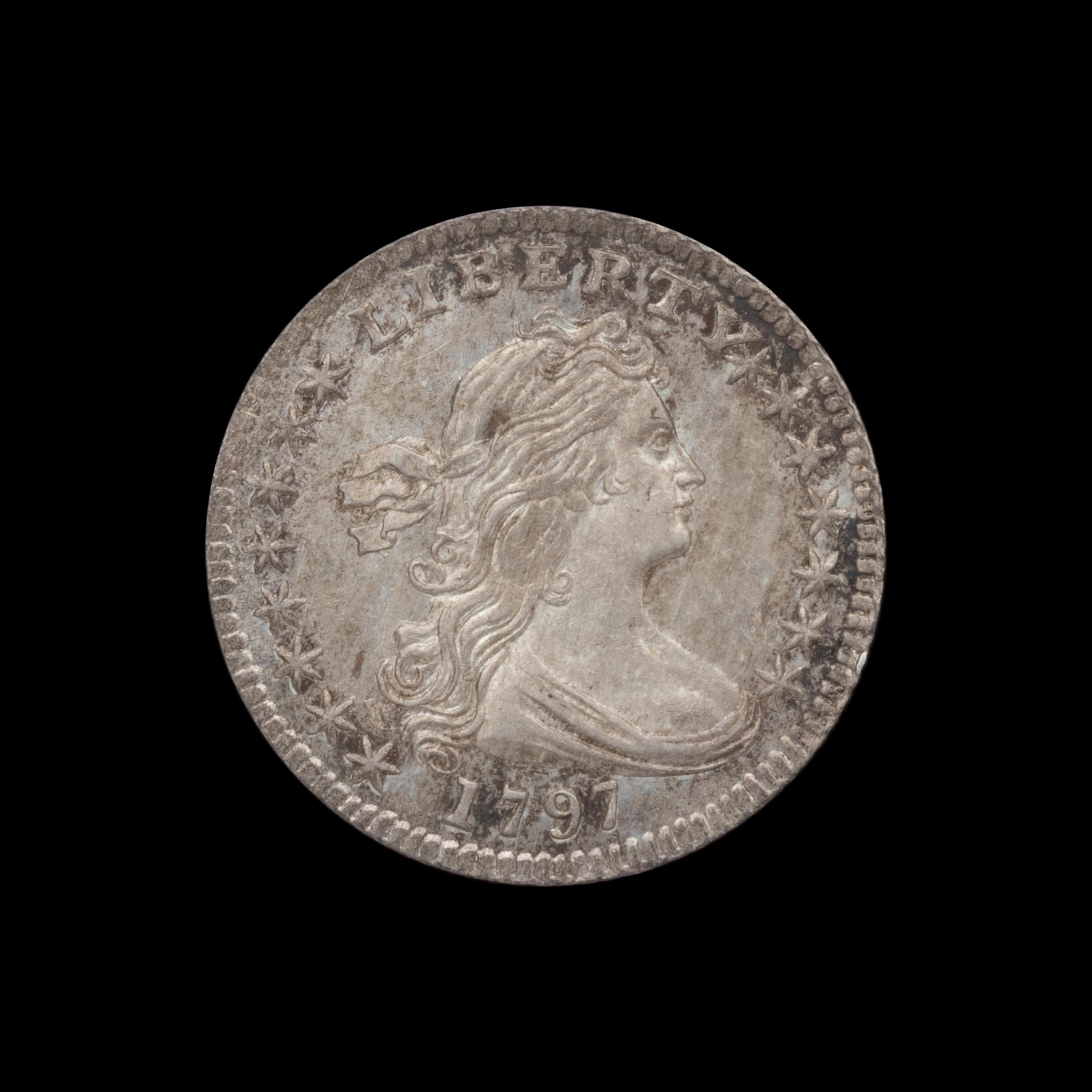 A 1797 Draped Bust: 15 Stars H10c Coin