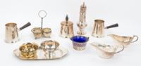 A Group of Silver-Plate Table Articles Length of longest 14 1/2 inches. — Various Makers, 20th Century
