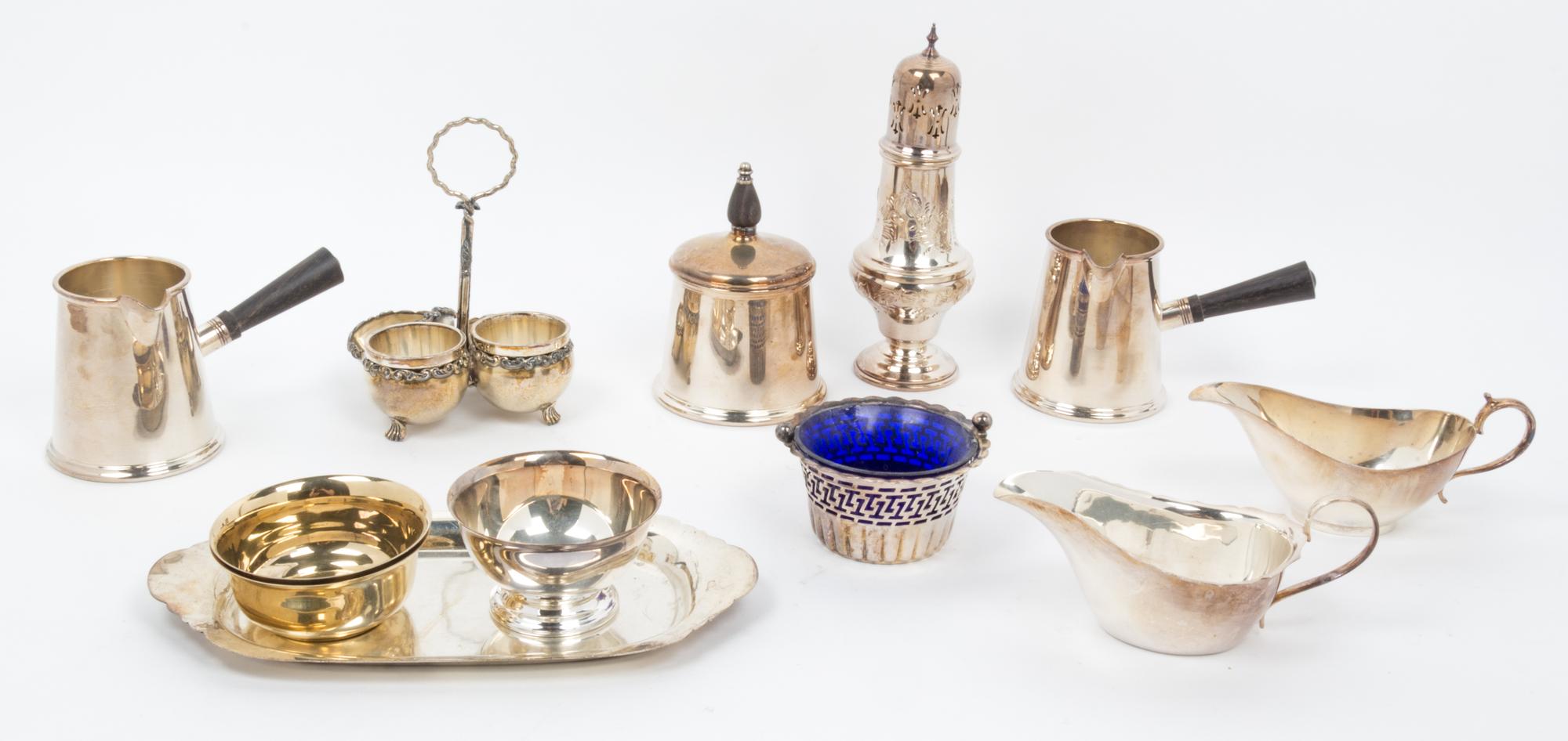 A Group of Silver-Plate Table Articles Length of longest 14 1/2 inches. — Various Makers, 20th Century