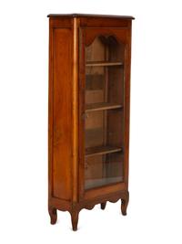 A Louis XV Provincial Fruitwood Vitrine Cabinet