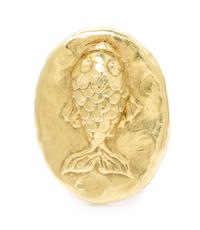 An 18 Karat Yellow Gold Fish Motif Pendant/Brooch, David Webb, 43.90 dwts.