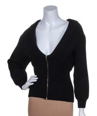 An Alaia Black Wool Cardigan,