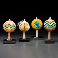 Pueblo Polychrome Gourd Rattles, From the Collection of Dick Jemison, Alabama