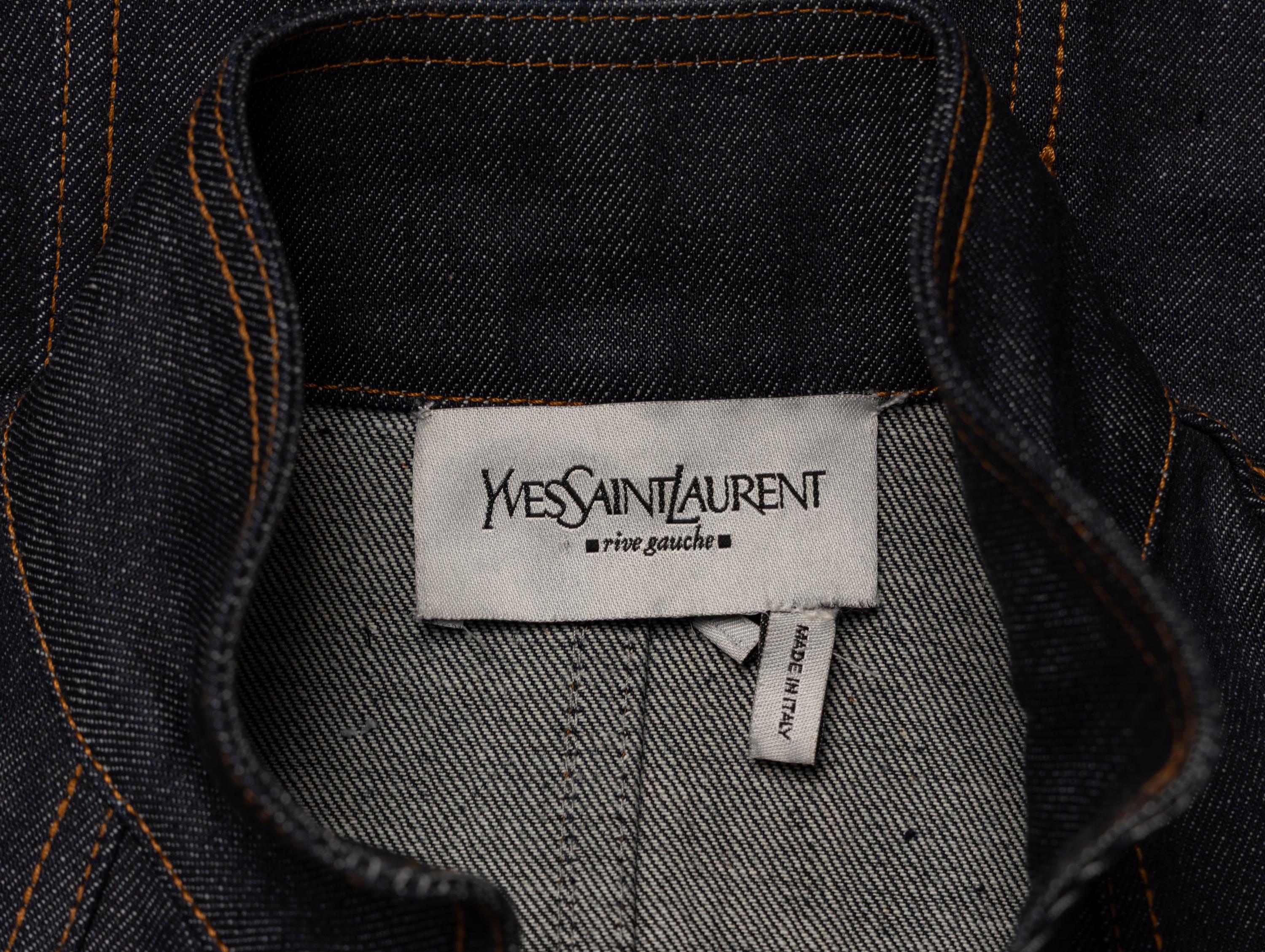 Yves Saint Laurent Rive Gauche, Fitted Denim Jacket