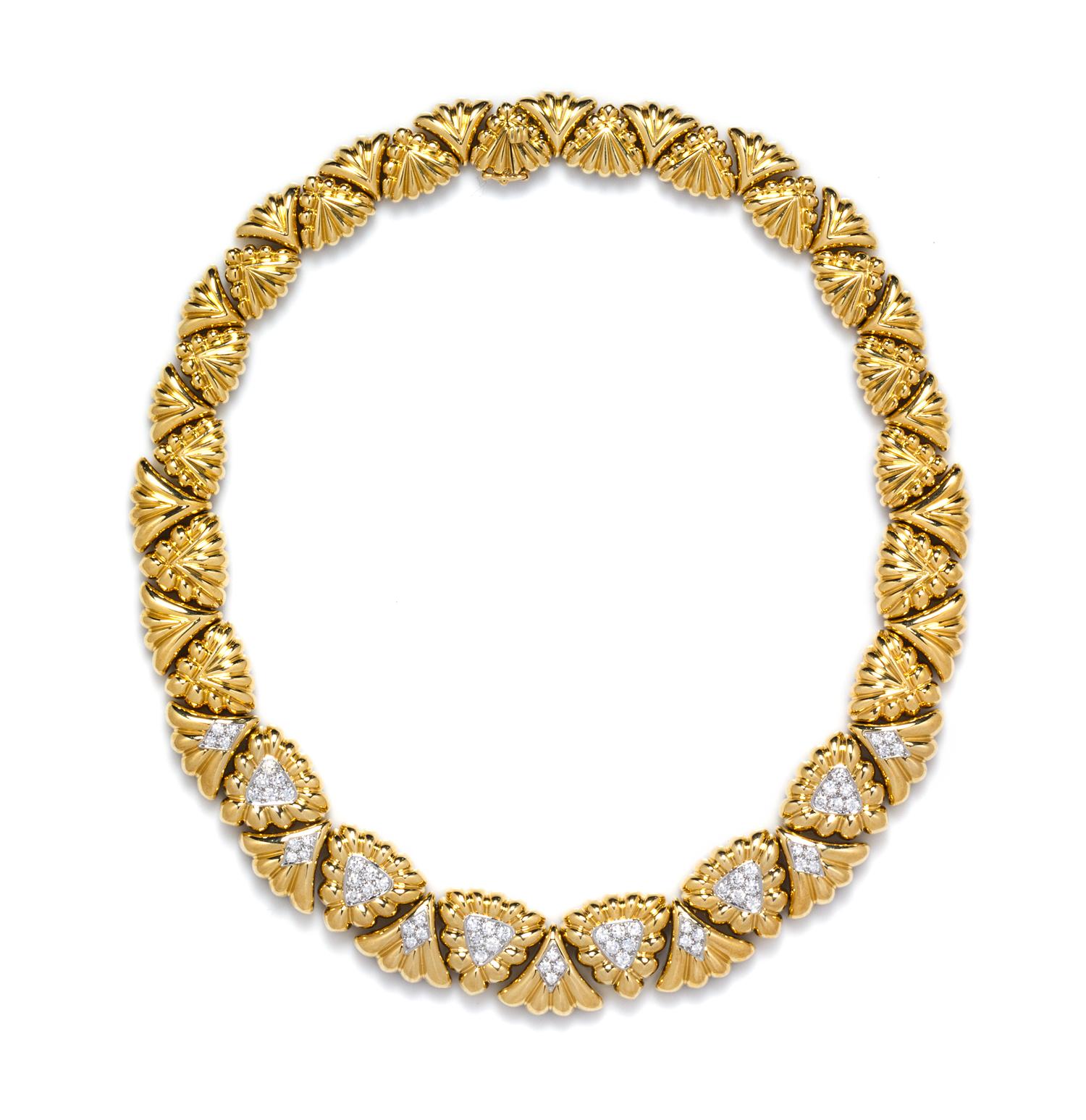 An 18 Karat Yellow Gold, Platinum and Diamond Necklace, Chaavae, 104.30 dwts.